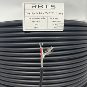 Cáp tín hiệu điều khiển có 1 lớp lưới chống nhiễu 2547 2C22AWG - RBTS