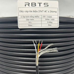 Cáp tín hiệu điều khiển có 1 lớp lưới chống nhiễu 2547 4C26AWG - RBTS