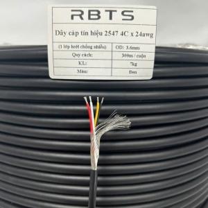 Cáp tín hiệu điều khiển có 1 lớp lưới chống nhiễu 2547 4C24AWG - RBTS