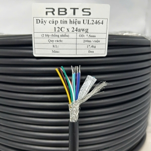 Cáp tín hiệu điều khiển có 2 lớp chống nhiễu UL2464 12C24AWG – RBTS