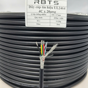 Cáp tín hiệu điều khiển có 2 lớp chống nhiễu UL2464 4C20AWG – RBTS
