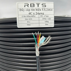 Cáp tín hiệu điều khiển có 2 lớp chống nhiễu UL2464 4C24AWG – RBTS