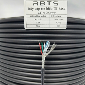 Cáp tín hiệu điều khiển có 2 lớp chống nhiễu UL2464 4C26AWG – RBTS