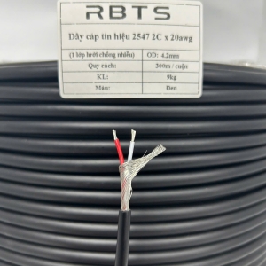 Cáp tín hiệu điều khiển có 1 lớp lưới chống nhiễu 2547 3C20AWG - RBTS