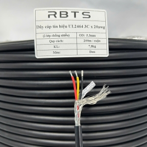Cáp tín hiệu điều khiển có 2 lớp chống nhiễu UL2464 3C20AWG - RBTS